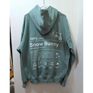 Wild Fable Green Snow Bunny Oversized Hoody L nwt Viral Sold Out Target Womens